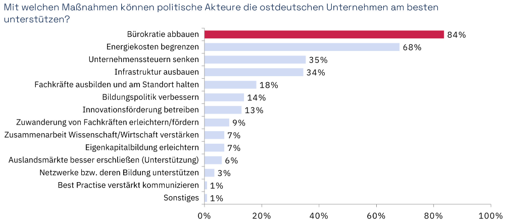 Ergebnisse bezogen auf Antworten von 116 Teilnehmenden, Mehrfachnennungen möglich. Abbildung: Ostdeutscher Bankenverband e. V.