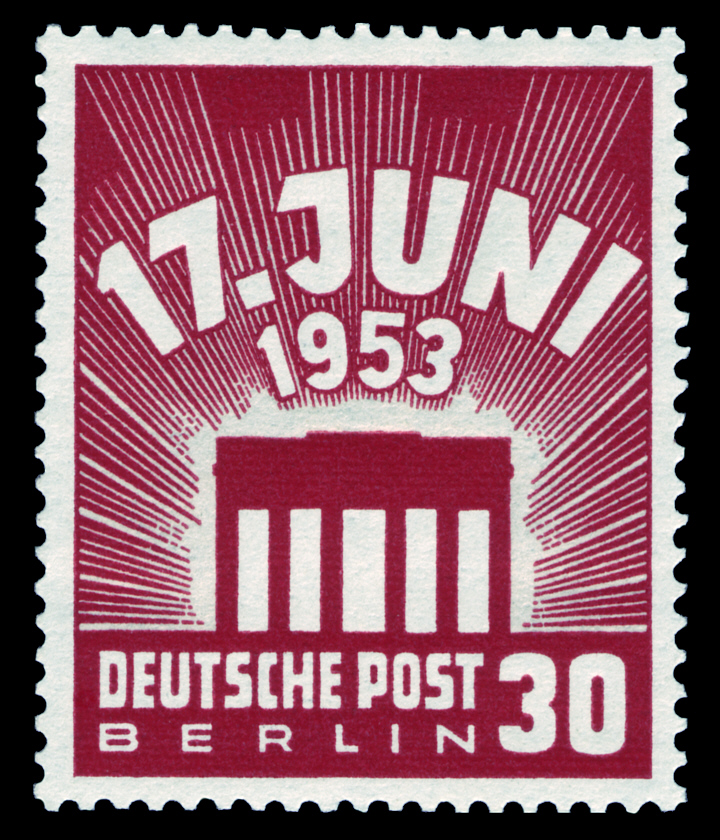 1953: Die Post gab in Westberlin eine Sonderbriefmarke heraus. Abbildung: NobbiP/Wikimedia Commons.