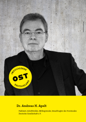 Dr. Andreas H. Apelt, Publizist, Schriftsteller, Mitbegründer, Beauftragter des Vorstandes Deutsche Gesellschaft e.V. Abbildung: Yasin Jonathan Kandil