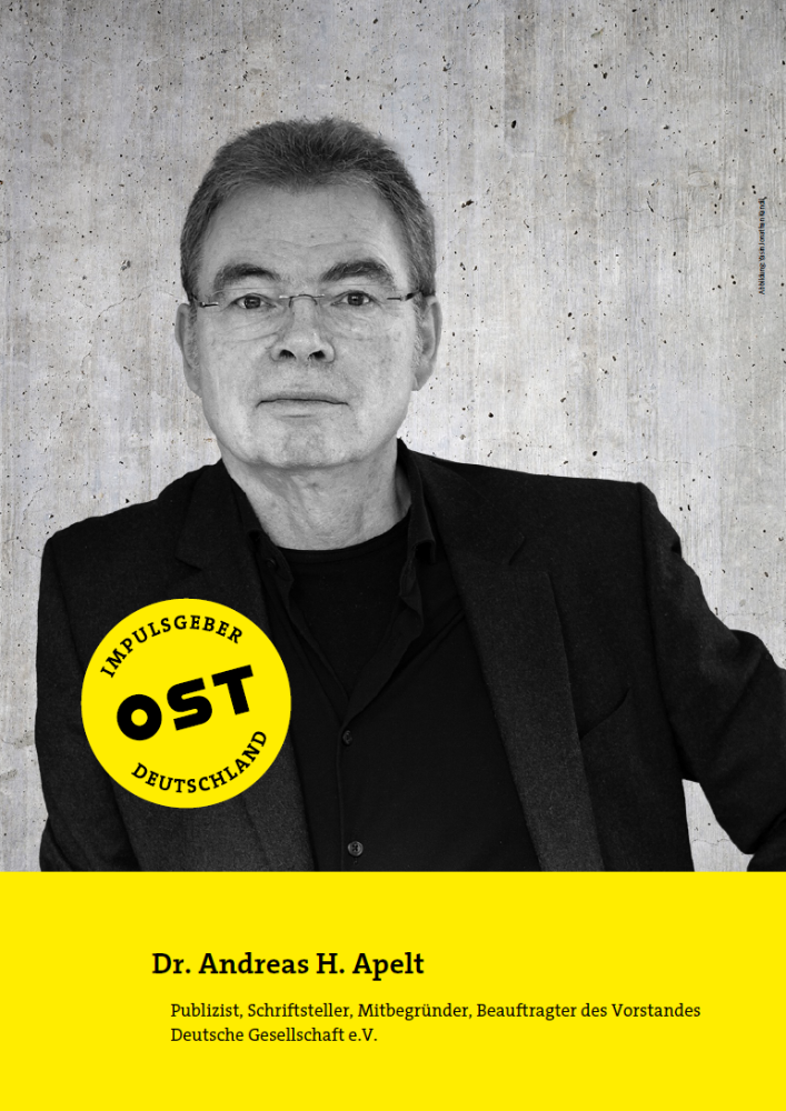 Dr. Andreas H. Apelt, Publizist, Schriftsteller, Mitbegründer, Beauftragter des Vorstandes Deutsche Gesellschaft e.V. Abbildung: Yasin Jonathan Kandil