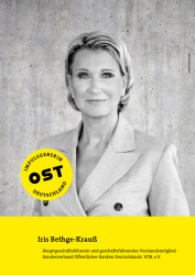 Iris Bethge-Krauß: Eine gigantische Transformation. Der Beitrag der Förderbanken zur Wirtschaftsentwicklung in Ostdeutschland Iris Bethge-Krauß, Hauptgeschäftsführerin und geschäftsführendes Vorstandsmitglied Bundesverband Öffentlicher Banken Deutschlands, VÖB, e.V. Abbildung: Josef Fischnaller