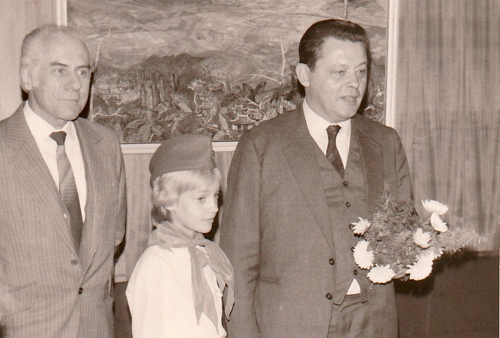 1987 mit dem letzten Botschafter und Wirtschaftsrat der DDR in Pjöngjang. Abbildung: privat