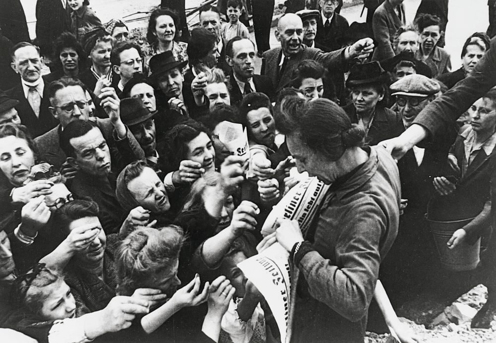 Am 21. Mai 1945 erschien die Berliner Zeitung als erste Zeitung nach dem Kriegsende am 8. Mai. Abbildung: Bundespressekonferenz (Bpk)