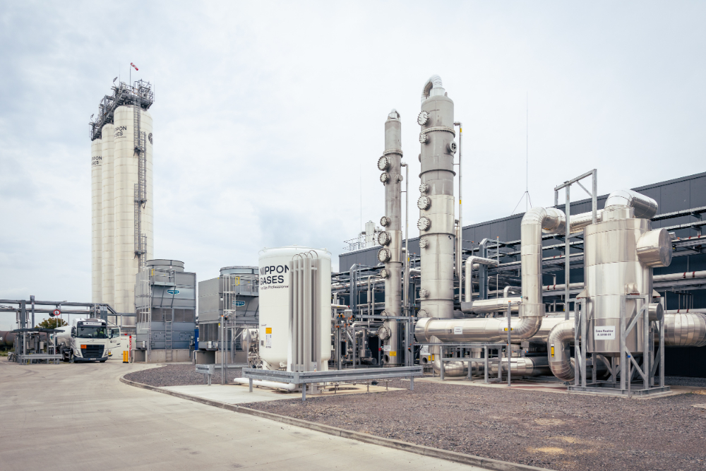 Neue Produktionsanlage von Nippon Gases Deutschland in Zörbig, Sachsen-Anhalt. Abbildung: Nippon Gases