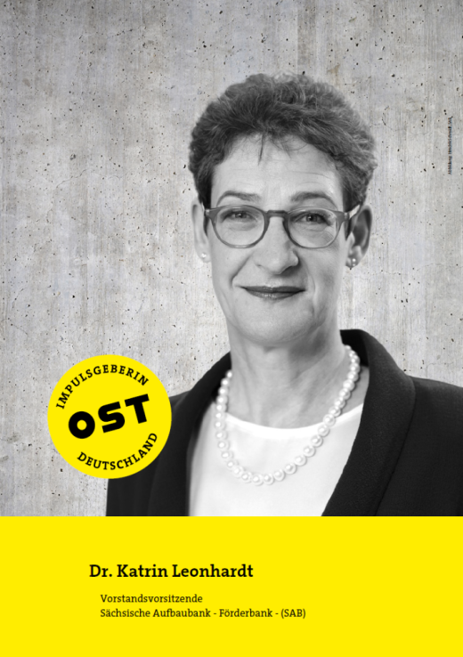 Dr. Katrin Leonhardt, Vorstandsvorsitzende Sächsische Aufbaubank - Förderbank - (SAB). Abbildung: Hendrik Schmidt, SAB