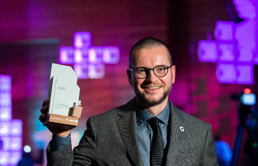 Verleihung des Ernst-Abbe-Preises für innovatives Unternehmertum, 2021. Abbildung: Ernst-Abbe-Hochschule