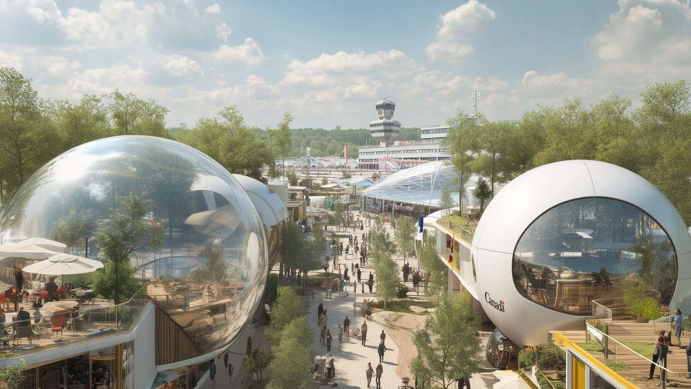Das Konzept für die mögliche Expo sieht auch einen urbanen Satellitenstandort in Tegel vor. Abbildung: Expo 2035 Berlin GmbH