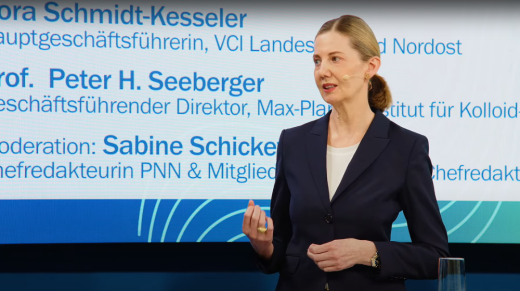 Nora Schmidt-Kesseler, Hauptgeschäftsführerin des VCI Nordost, betont die Bedeutung der Chemie- und Pharmaindustrie für Ostdeutschland.