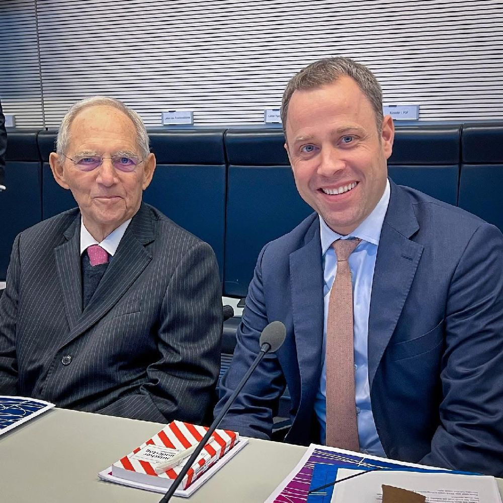 Dr. Wolfgang Schäuble und Mario Czaja im Deutschen Bundestag, 13. Dezember 2022. Abbildung: privat