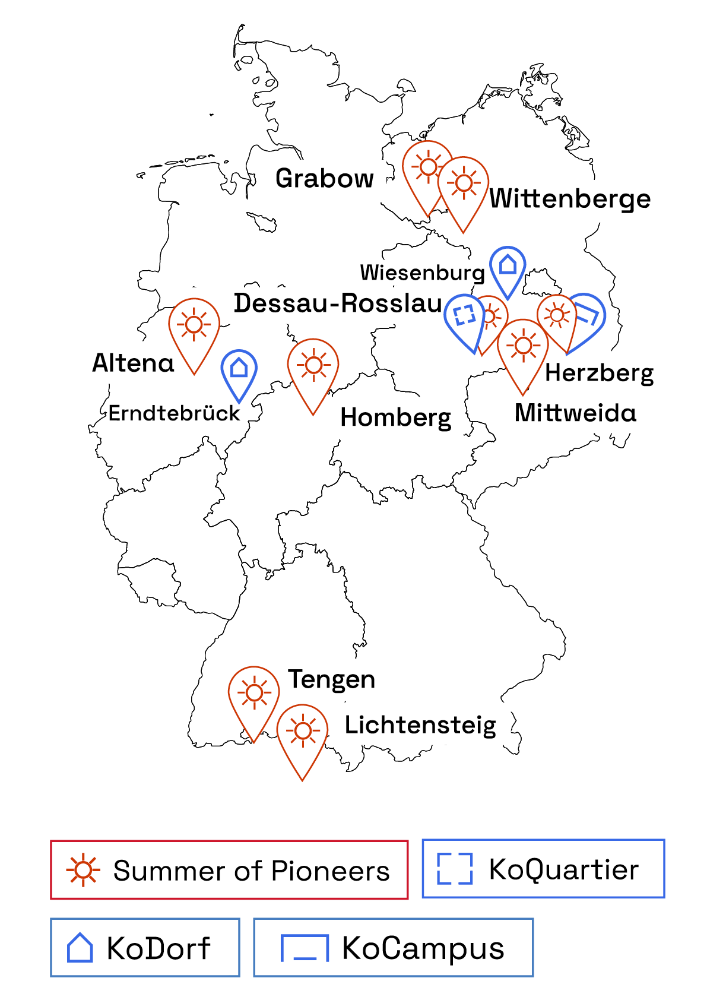 Neulandia-Projekte in Deutschland. Abbildung: agmm Architekten + Stadtplaner