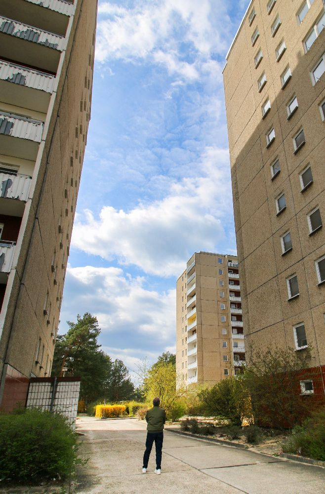 Der Rückbau der drei Hochhäuser An der Mittelschleuse mit 165 Wohnungen beginnt in Kürze. Abbildung: Maja Kempe