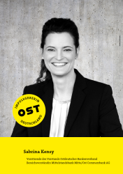 Sabrina Kensy, Vorsitzende des Vorstands Ostdeutscher Bankenverband, Bereichsvorständin Mittelstandsbank Mitte/Ost Commerzbank AG. Abbildung: Pavel Becker