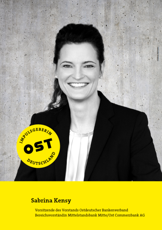Sabrina Kensy, Vorsitzende des Vorstands Ostdeutscher Bankenverband, Bereichsvorständin Mittelstandsbank Mitte/Ost Commerzbank AG. Abbildung: Pavel Becker