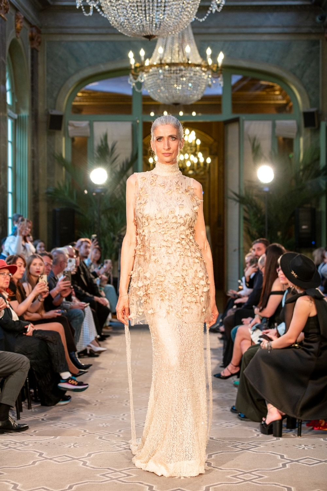 Anja Kossiwakis auf der Satisfashion in Paris 2026. Abbildung: Rafael Poschmann