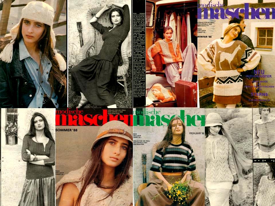 Anja Kossiwakis war 1988 auf drei Covern der „Modischen Maschen“. Abbildungen: Anja Kossiwakis