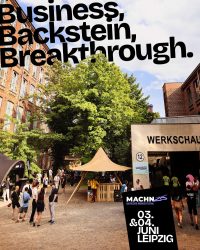 Das MACHN-Festival geht in die fünfte Runde Das MACHN findet am 3. und 4. Juni traditionell auf dem Gelände der Leipziger Baumwollspinnerei statt. Abbildung: MACHN