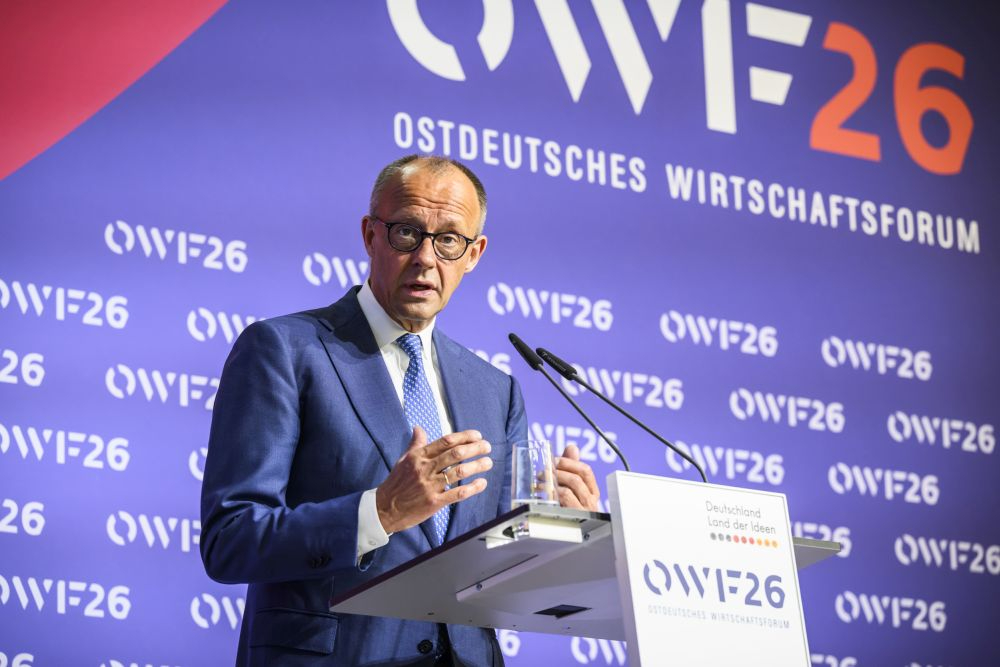 Auch Bundeskanzler Friedrich Merz war auf dem OWF zu Gast. Er warb für gemeinsames Handeln über Parteigrenzen hinweg. Abbildung: Deutschland - Land der Ideen/Brundert, Marquardt