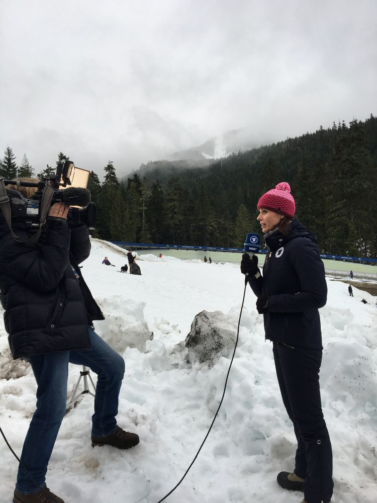 Wintersport: im Einsatz für die ARD. Abbildung: Franziska Schenk