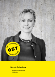 Manja Schreiner: Ostdeutschland im Aufbruch. Zwischen Prägung, Potenzial und dem Ruf nach struktureller Gleichstellung Manja Schreiner, Hauptgeschäftsführerin IHK Berlin. Abbildung: Philipp Arnoldt