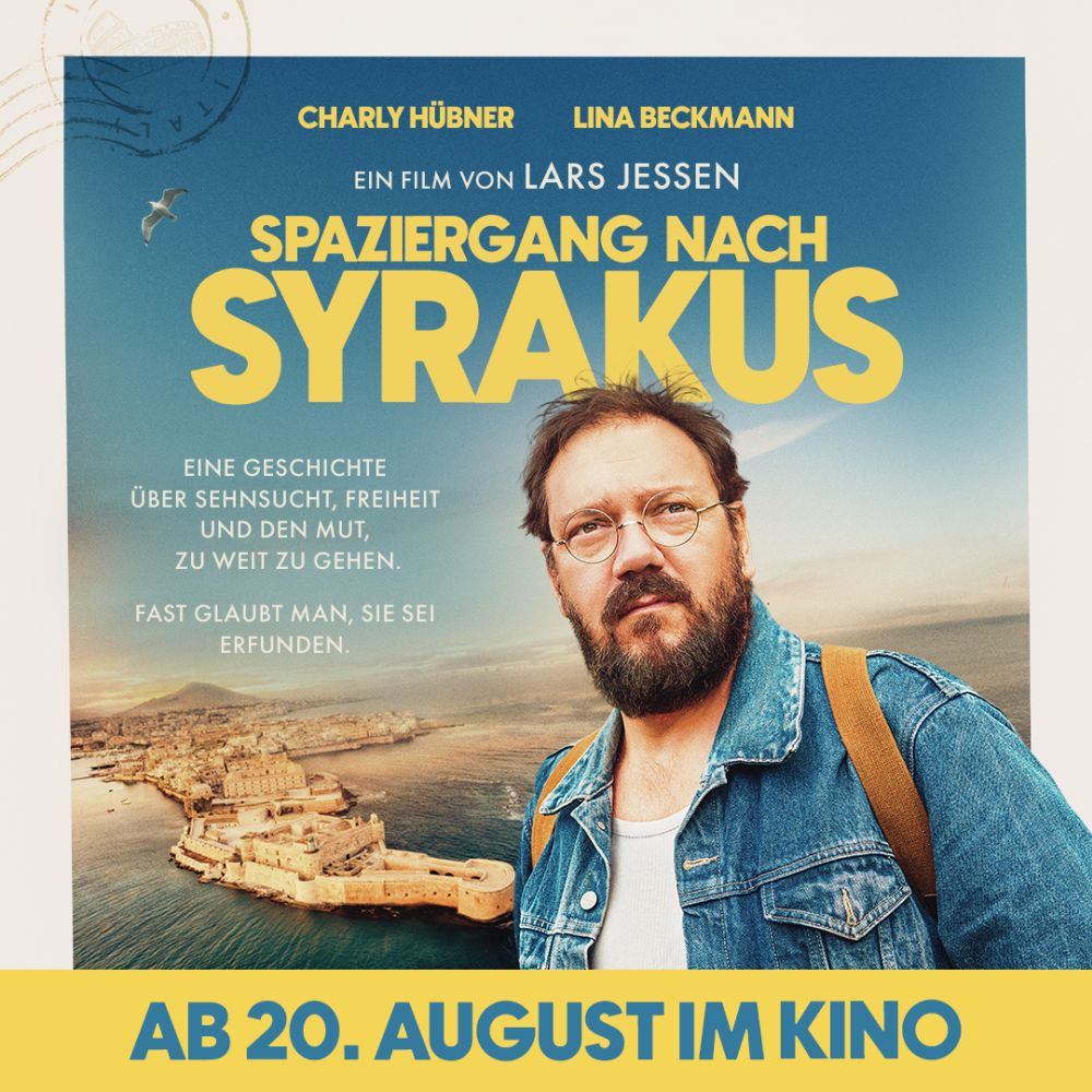Der Film „Spaziergang nach Syrakus“ ist einer Reise des gelernten Schlossers Klaus Müller nachempfunden. Die Hauptrolle des Paul spielt Charly Hübner. Abbildung: Pandora Film